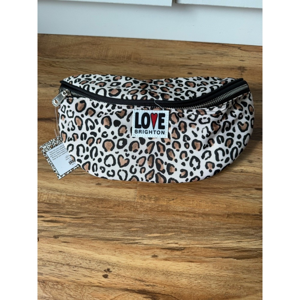 Brighton LOVE Wild Cat Belt Bag Leopard Print Fanny Pack Crossbody Sling NWT